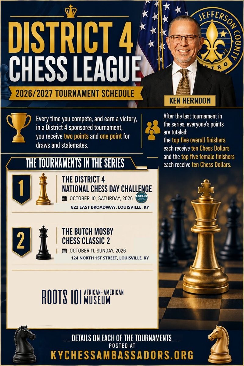 District 4 Chess League Tournament Flyer