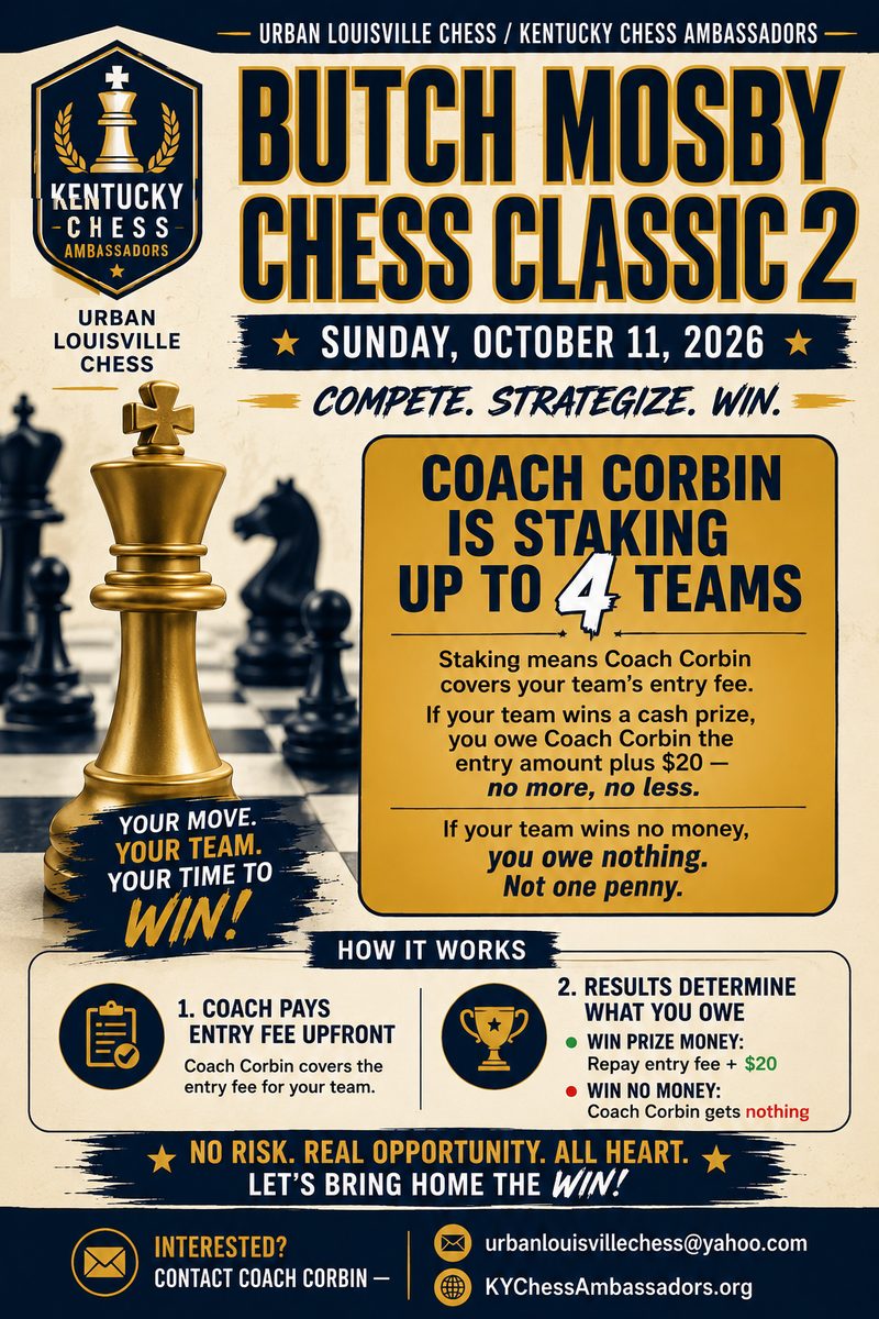 Butch Mosby Chess Classic 2 flyer