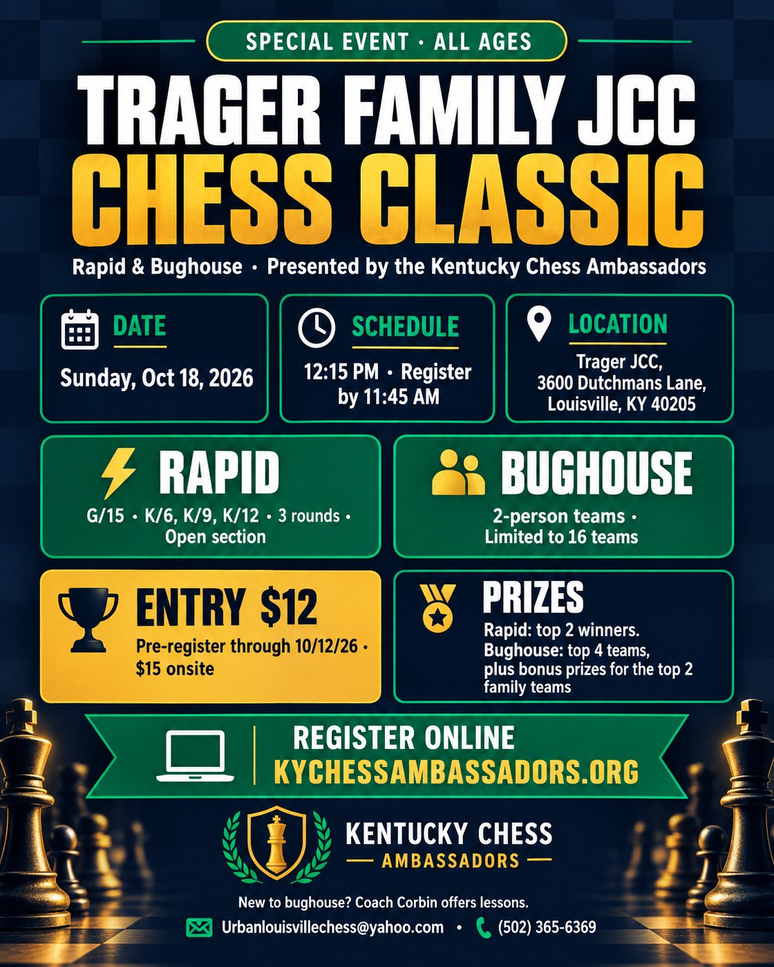 Trager Family JCC Chess Classic flyer