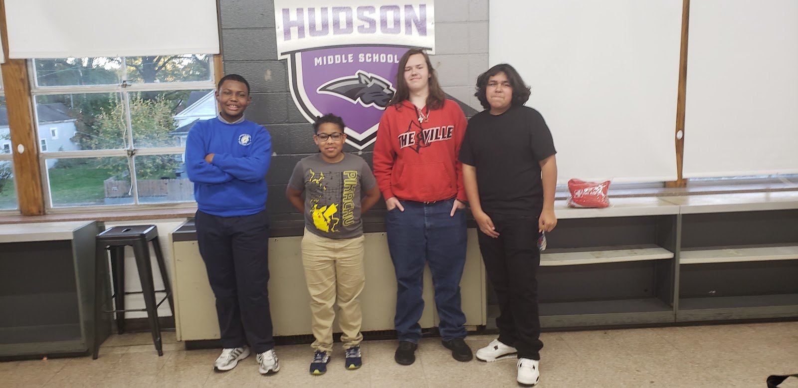 Hudson players after practice, Hudson Middle School chess, Louisville