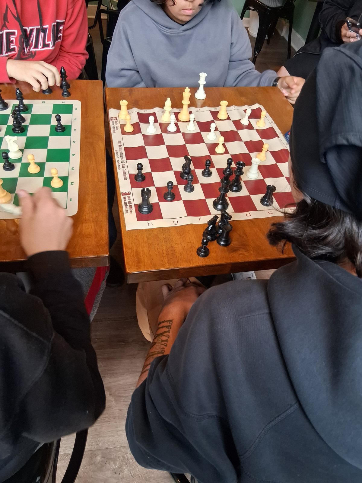 Position on the board, youth chess tournament at Locals in Louisville